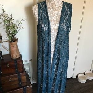 Lularoe Large Teal Lace Joy
